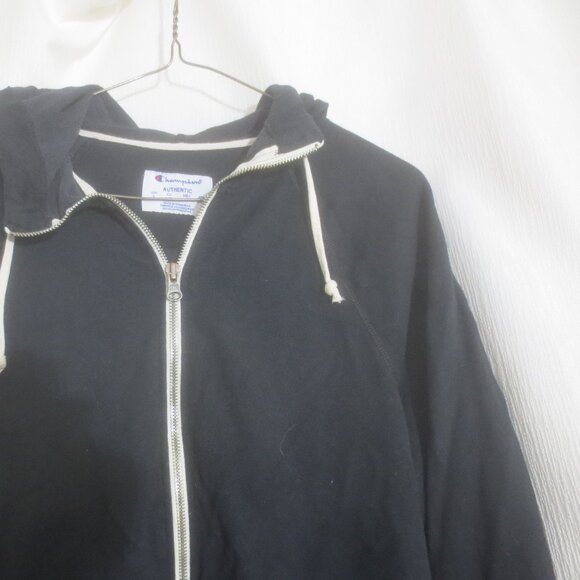 Champion Authentic Champion Lightweight Black Zippered Hoodie - Size Large Women - Picture 9 of 10